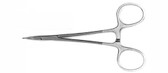No Scalpel Vasectomy Hemostat 5 1/2" (14Cm), Smooth Sharp Point, Curved, Gold Finger Rings
