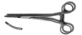 Mp Clamp Hysterectomy Forceps - Slightly Curved, Angled Shaft:21.5Cm/8.5In