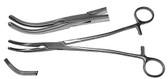 Mp Clamp Hysterectomy Forceps - Strongly Curved, Angled Shaft: 24Cm/9.5In