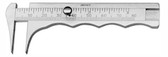 Jameson Caliper , Graduated In Inches And Mm With Thin Tips, Chrome , Length: 3.75