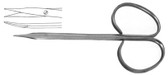 Stitch Scissors , Ribbon Style Ring Handle , Curved, Sharp Pointed Tips , Length: 3.875