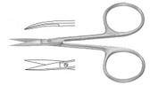 Iris Scissors , Delicate, Large Finger Rings , Curved , Length: 4