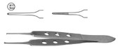 Bishop-Harmon Dressing Forceps, 3-3/8" (8.6 Cm), Fine Cross Serrated Tips 0.5 Mm Wide