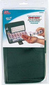 7 Day, 4 Compartments Per Day Pillbox w/ Carrying Case