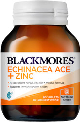 Blackmores Echinacea ACE and Zinc for upper respiratory tract infections, cold and flu, sinusitis, coughs and sneezes