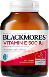 Blackmores Natural Vitamin E 500IU may help reduce oxidation of LDL cholesterol (the bad cholesterol) and is a powerful antioxidant and free radical scavenger