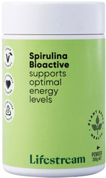 Lifestream Spirulina Bioactive is a Biogenic Wholefood concentrate of dehydrated fresh water blue-green microalgae