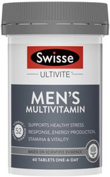 Swisse Men's Ultivite Multivitamin Mineral and Antioxidant with Herbs assists peak performance and well being