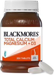 Blackmores Total Calcium Plus Magnesium aids in the prevention of calcium deficiency states including osteoporosis