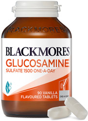 Blackmores Glucosamine Sulfate 1500mg provides effective osteoarthritic pain relief and may help improve joint mobility in a convenient once daily dose