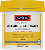 Swisse Ultiboost Vitamin C 500mg Chewables reduce cold symptoms, supports healthy immune function and healthy antioxidant activity