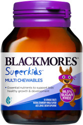 Blackmores Superkids Multi Chewables - sugar free formulation, 12 essential nutrients to support kids growth