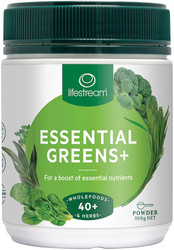 Lifestream Essential Greens Plus is an all-in-one smoothie to support liver and digestion, immune support, cardiovascular and circulation, nervous system and antioxidant protection