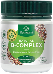 Lifestream Natural B Complex provides the full spectrum of bioavailable B Vitamin complexes to ensure optimum use and absorption in the body