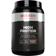 Musashi High Protein Chocolate Milkshake flavour is a quality formulation of whey protein to support your active lifestyle and training goals.