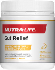 Nutra-life Gut Relief Orange Mango with Prebiotics relieves indigestion, constipation & flatulence and supports healthy digestive function