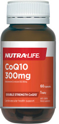 Nutra-life Coq10 300mg Double Strength heart health formula supports the health of the heart, circulation and energy production