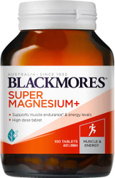 Blackmores Super Magnesium Plus relieves muscle cramps and spasms with added chromium to help support metabolism during exercise