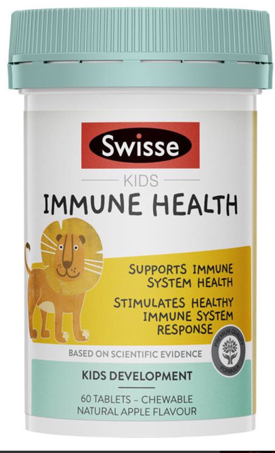 Swisse Kids Immune Health contains Vitamin C and Zinc to support immune system health and stimulate a healthy immune response.