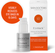 Skin Doctors EyeTuck Ultimate Anti-Bag Technology Under Eye Cream ​tightens skin to visibly decrease puffy under eye bags in 15 days