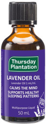 Thursday Plantation Lavender for the relief of symptoms of eczema, to help relieve nervous tension and insomnia and to give temporary relief of headaches