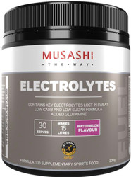 Musashi Electrolytes provides a blend of key minerals lost in sweat during sports or exercise to support your sports nutrition needs