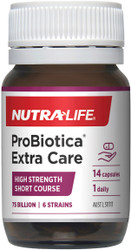 Nutra-life Probiotica Extra Care to support healthy gastrointestinal system health by nourishing the beneficial intestinal flora