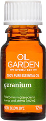 Oil Garden Geranium Pure Essential Oil is stabilising, soothing and balancing. It may also be useful for eczema, acne, bruises and pre-menstrual symptoms (PMS)