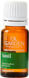 Oil Garden Basil Pure Essential Oil renews enthusiasm and is useful for stamina, muscular aches, pains, coughs and headaches