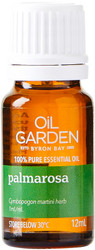 Oil Garden Palmarosa Pure Essential Oil is settling and stabilising for nervous tension, stress, anxiety and acne or dermatitis