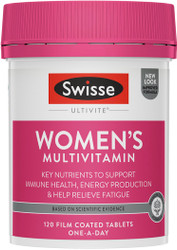 Swisse Women's Ultivite supports immunity, energy production, relieves fatigue and includes ashwagandha