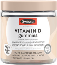 Swisse Ultiboost Vitamin D Gummies support strong, healthy bones, teeth, and immune health