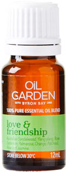 Oil Garden Love & Friendship Essential Blend Oil blends nature’s most sensual essential oils of Ylang Ylang, Rose and Jasmine with a splash of heart-warming Orange