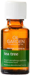 Oil Garden Tea Tree Pure Essential Oil is a protecting, strengthening and fortifying oil for: Cuts, abrasions, insect bites, stings, acne, sinusitis and mild upper respiratory tract infections