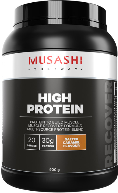 Musashi High Protein Salted Caramel is a quality formulation of whey protein to support your active lifestyle and training goals