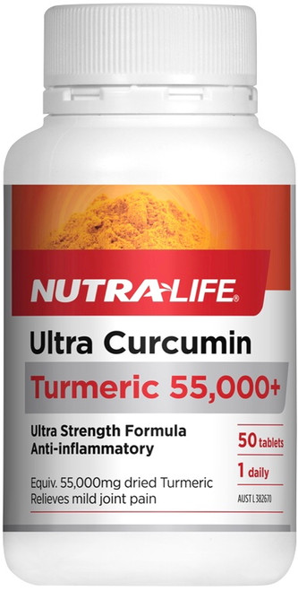 Nutra-Life Ultra Curcumin Turmeric 55,000mg+ relieves joint inflammation & swelling, joint aches and pains, arthritis