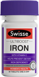 Swisse UltiBoost Iron contains a natural form of iron to support healthy blood and iron levels
