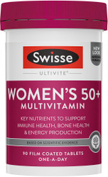 Swisse Women's Ultivite 50+ Multivitamin is for women over 50 to support energy production, cognitive function,and immune function