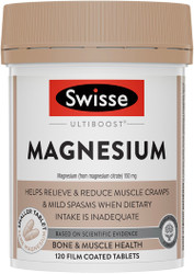 Swisse UltiBoost Magnesium helps relieve muscle cramps, nervous tension and stress