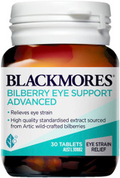 Blackmores Bilberry Eye Support Advanced contains anthocyanosides, a group of reddish-purple pigments found to significantly improve night vision and aid the function of the retina