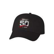 Hitec 50 Year - Curved Bill, Snapback Hat - BLACK