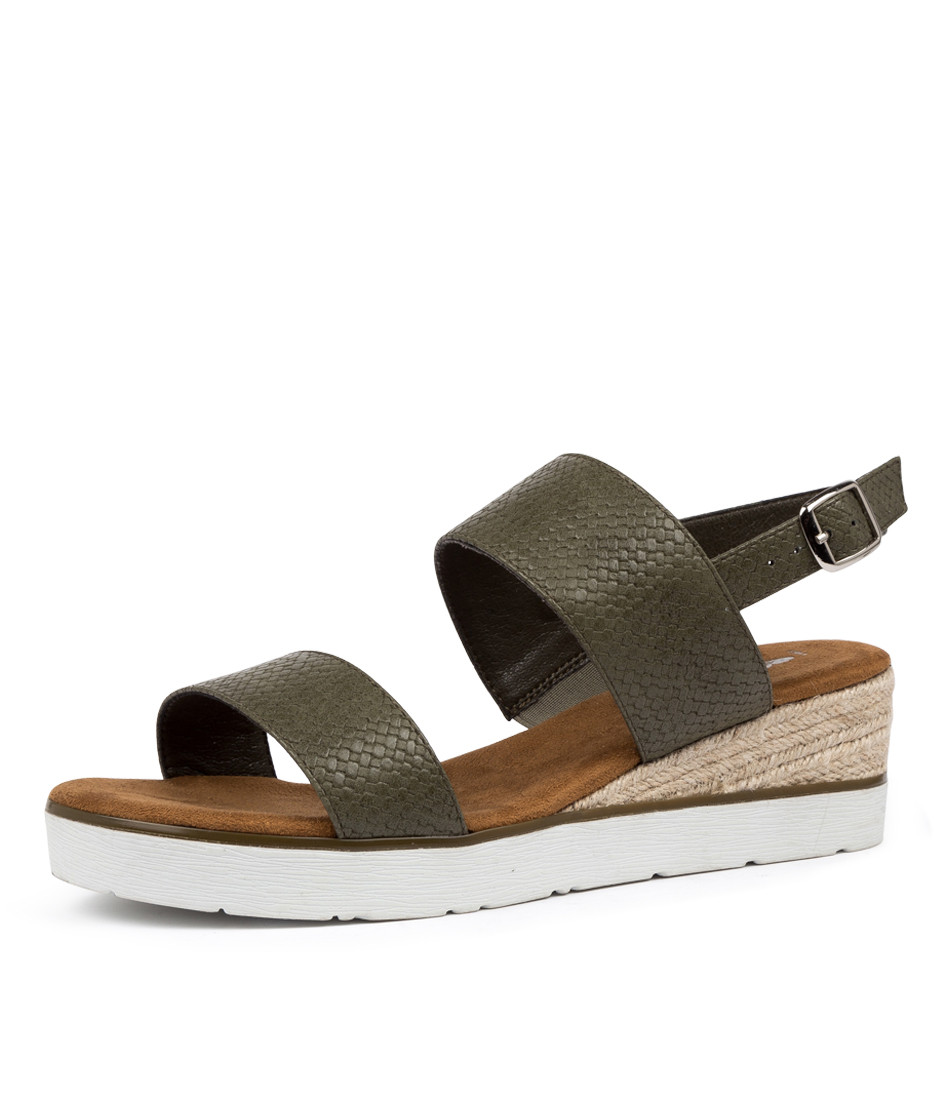 khaki flatforms