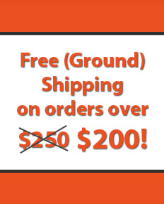 Free (Ground) Shipping on orders over $200!