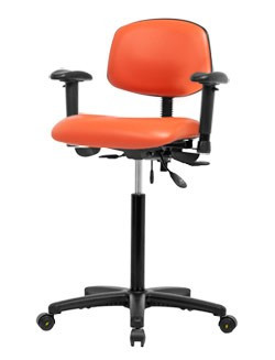 Vinyl Laboratory Chair High Bench Height 26 35