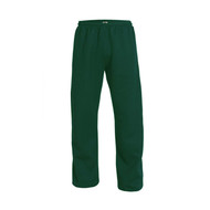 Open Bottom Sweatpants - Hunter Green - Youth with Screenprinted Logo on Leg