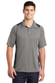 Colorblock Contender Polo Men's - Vintage Heather/Black