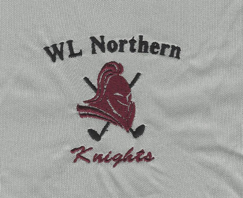 Colors for this logo will vary depending on the color garment you choose.