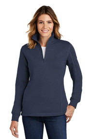 Sport-Tek Ladies 1/4-Zip Sweatshirt - Navy