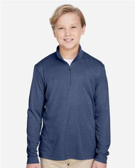 Youth Zone Sonic Heather Performance Quarter-Zip Pullover - TT31HY