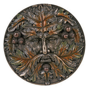 Autumn Green Man plaque ~ resin